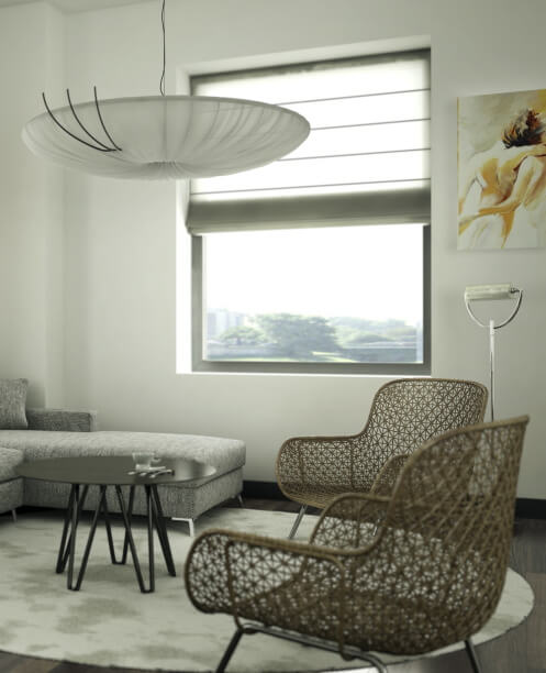 mörkläggande hissgardin